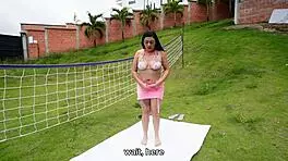 My Friend Puts Sun Spray on My Ass and Ends Up Hitting Me Hard - Lizi Love