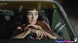 scarlett kapella teases with a naked pose on the hood