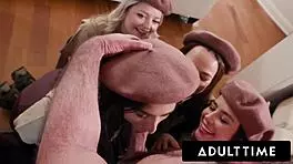 yo, teen girl scouts bang older man in wild reverse gangbang full scene