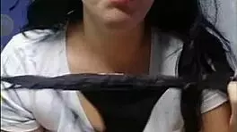 Young Girl Shows Panties on Cam