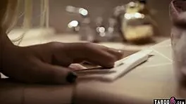 the stepmom milf says to her teen stepdaughter, 'let's have outdoor lesbian sex, blonde.'