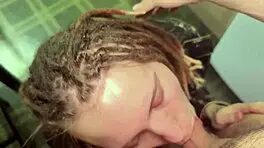 Her Leather Jacket Ignited Him So Much, We Nearly Broke the Table With Blowjob, Doggystyle, and Missionary