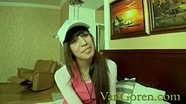 Cute skinny teen with tiny pussy fucks big dick