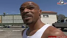 I, a hairy blonde teen, experience my first big black cock in an interview