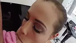 bubble butt hottie enjoys a steamy session with stud