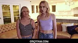 Cute Stepsis Chloe Cherry and Gwen Vicious Fucked by Horny Stepbrother!