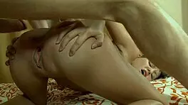 beauty teen 18+ skillfully handles a big cock in bed