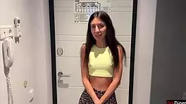 Neighbor teaches 18 year old teen how to fuck with blowjob and missionary quickie.