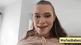 Natural Busty Teen Blonde Sucks Dick Wet