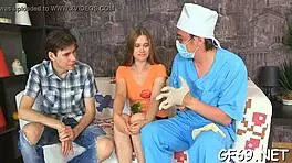 Hot babe is having mind-blowing sex with 2 horny guys... oops, I mean rough!