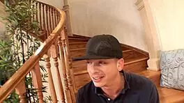 18 teen angelina valentine fucks alex gonz on the stairs