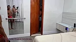 skinny latina teen karina mello fucks big black cock behind scenes