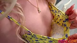 stepsis delivers blowjob with small tits and big ass.