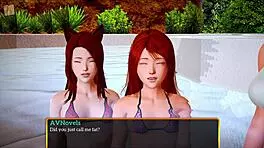 Redhead Teen Plays Game with Big Ass