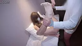 下班后，女友性感长腿丝袜被猛烈操