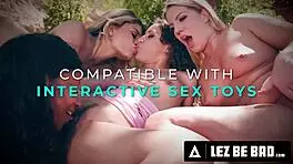 lez be bad - naughty pervert summer col welcomes delivery girl chanel camryn with a big strap-on