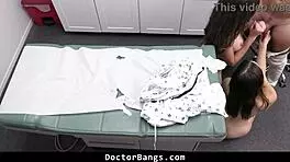 Shy teen nervous as doctor fucks her with big cock