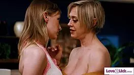 big tits cougar stepmom tongues her teen 18+ stepdaughters pussy