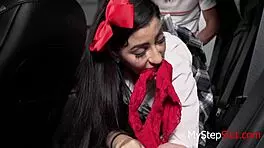 Step Dad Lifts Up Teen Skirt After Jasmine Vega