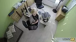 the loan4k agent fucked the tight teen pussy hard, then approved her loan right there