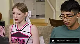 Modern-Day Sins - Popular Petite Virgin Cheerleader Melody Marks Loses Virginity To Nerd For Bet