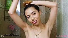 Asian Teen Model Poses In Sensual Bath During Photoshoot