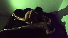 I surprise my step uncle with a midnight visit on the security camera