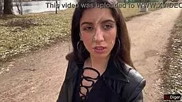 Cum Covers Girl’s Face for a Bold Park Walk to Shock Everyone