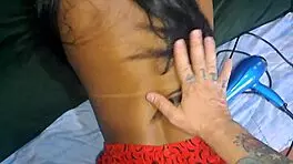 Caught the maid shirtless in the hot living room, offered cash, got her big ass!