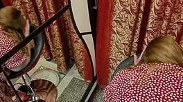 Horny Neighbor Fucks Chubby Redhead In Nylon