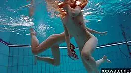 Hot Russian Girls Swimming In The Pool