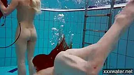 Hot Russian Girls Swimming In The Pool