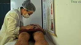 patient gets hard during nurse visit, leading to tight blowjob and muff diving