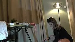 sexy college girl shows panties and ass