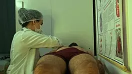 patient gets hard during nurse visit, leading to tight blowjob and muff diving