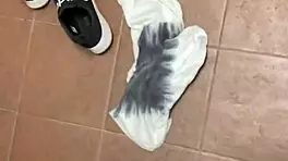 Cute Pink Sock Freak Submits to Humiliation