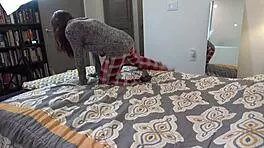 scarlet datz gives rough pov blowjob on sofa