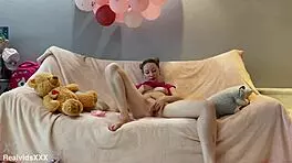 Hey, she’s a tiny 18+ sweetie, so naughty, do you like her solo play?