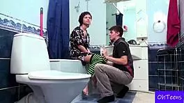 alla and navon bathe together in dorm, first time tits exposed with roommate friend