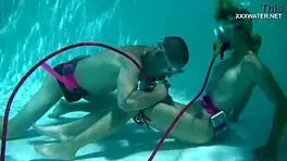 cum everywhere in the pool from blowjobs of cruz