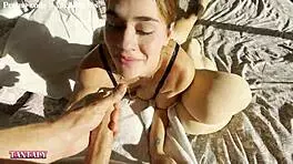 Threesome with Best Friend Tantaly, Stepfather Pounds Us Hard! Cum on Face!