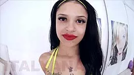 Italyana, Cute Tattooed Italian Girl, SUCKS HUGE COCK in Wild POV Blowjob