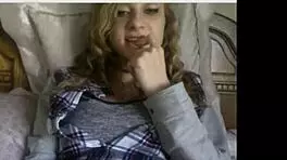 Cute Teen With Perfect Tits Teases In Webcam Striptease