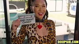 Oh, Horny Asian Teen Gets Humped By Big Dick Neighbor!