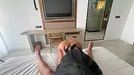 Step Brother Relaxes Me with Intense Action Before Job Interview, Huge Cum Load