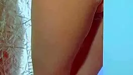 college desi in sexy dress plays with dildo