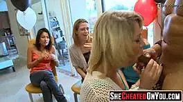 massive cheating whores sucking stripper at wild cfnm party