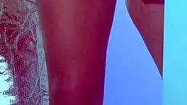 college desi in sexy dress plays with dildo