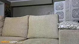 Natural tits 18yo ebony gets tight ass stretched on casting agent's cock!