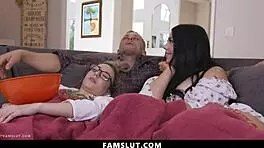 Stepdad and stepdaughter have secret sex encounters